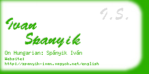 ivan spanyik business card