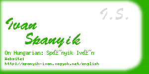 ivan spanyik business card